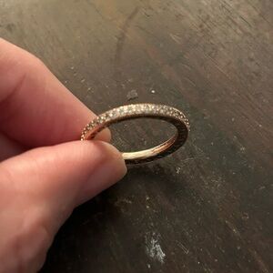 Pandora Gold and Silver Ring with Sparkling Stones